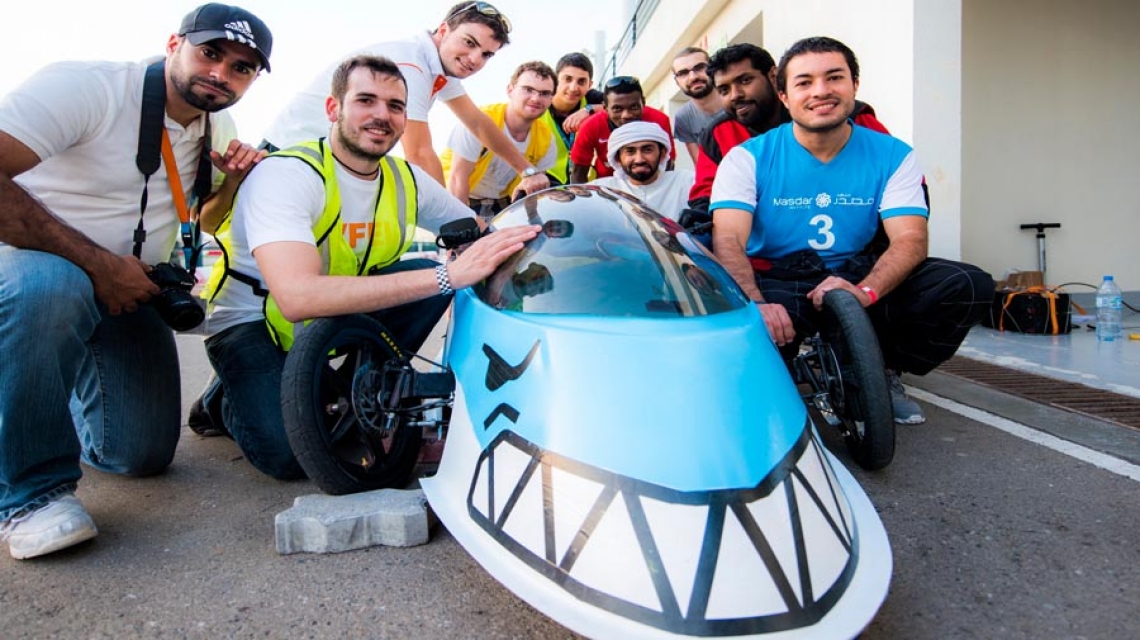 Student-Built Electric Vehicle Races around Al Forsan International Track
