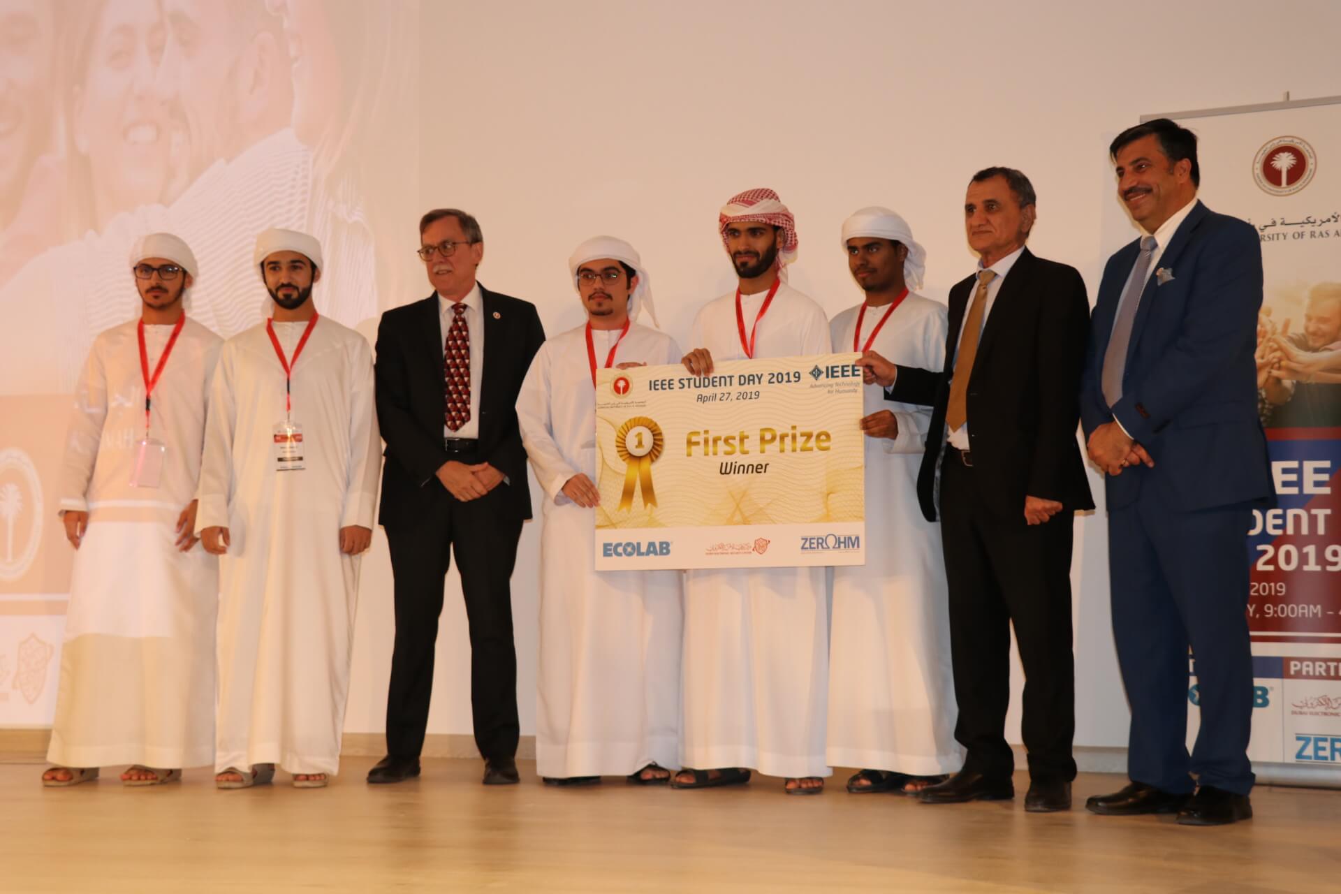 Two Khalifa University Student Teams Win Top Honors in CDP and SDP Categories at 14 th IEEE  UAE Student Day 2019