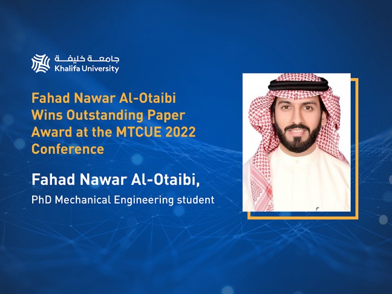 Fahad Nawar Al-Otaibi Wins Outstanding Paper Award at the MTCUE 2022 Conference
