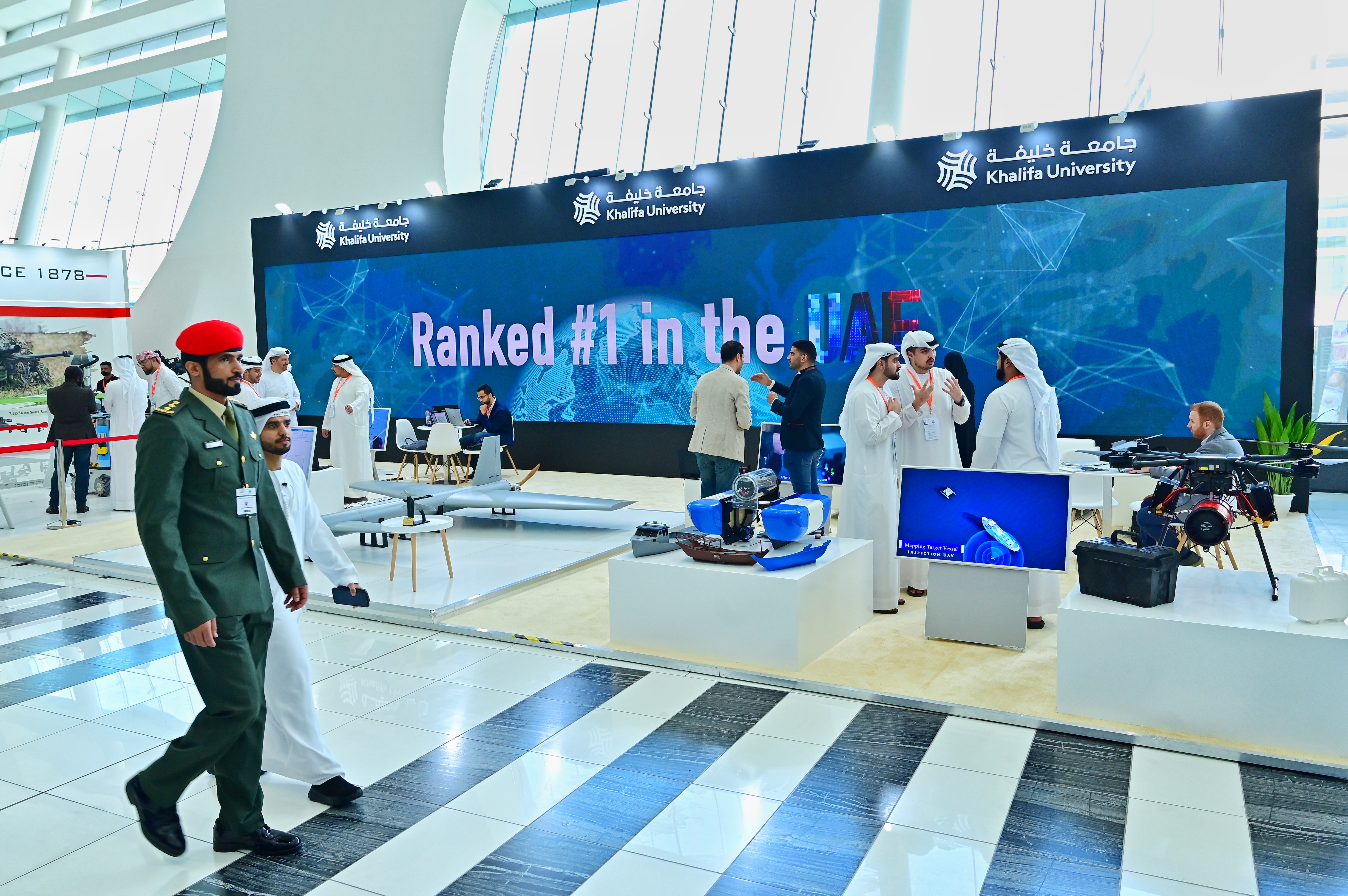 Khalifa University Presents Defense-Related Advanced Technology Innovations by Al Nokhba Students at IDEX 2023 in Abu Dhabi
